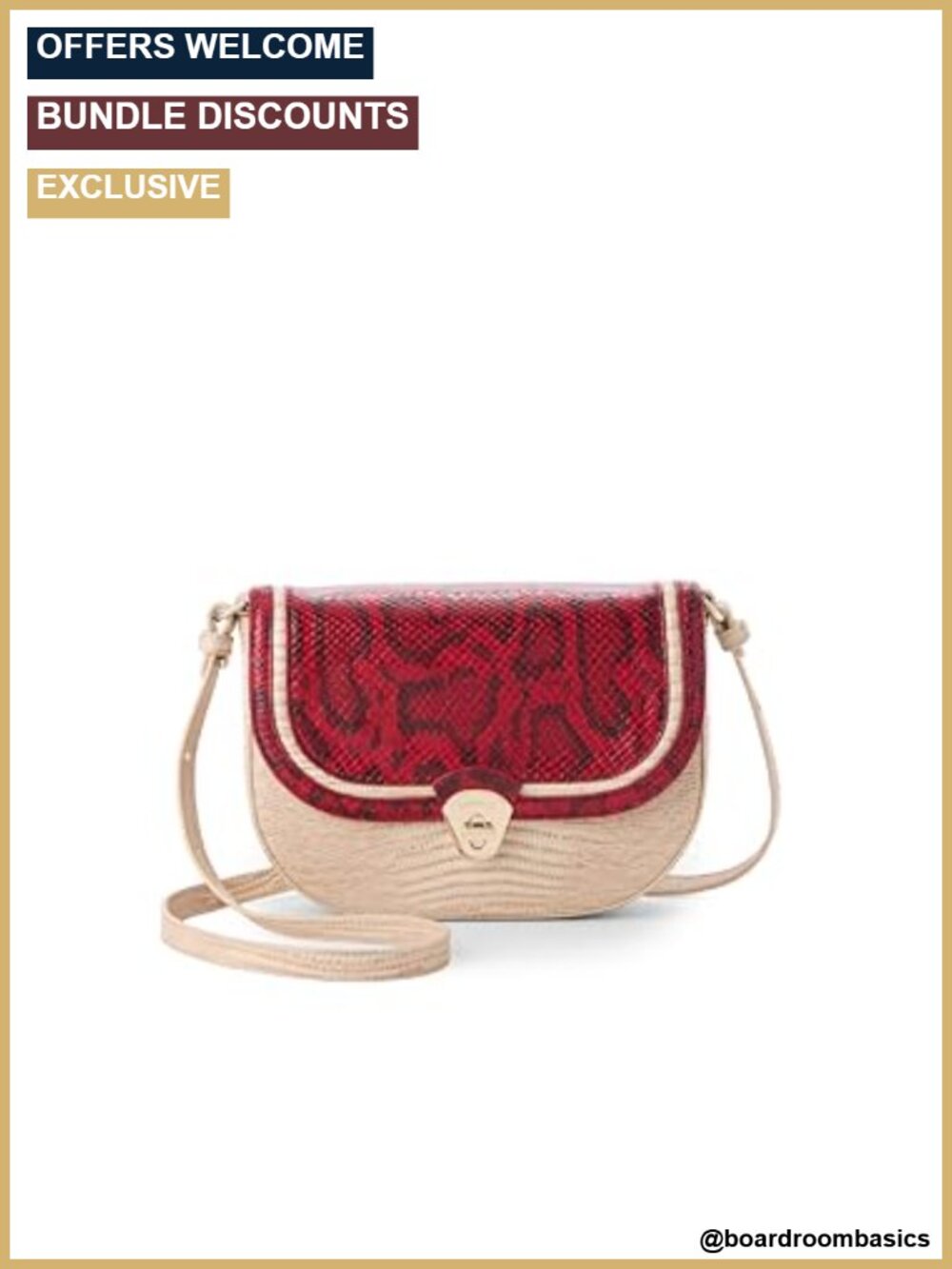 Satchel Handbag Turn-Lock Crossbody Purse